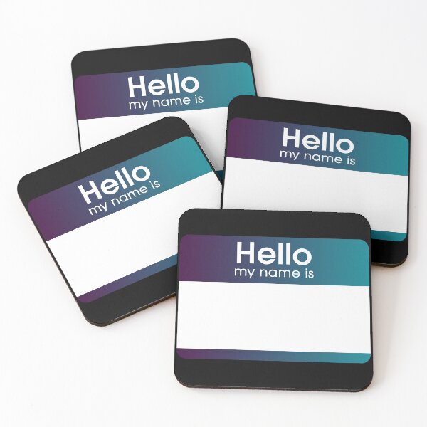 Item preview, Blue Purple Gradient Blank Name Tag Hello My Name Is Label  designed and sold by everything4eva.