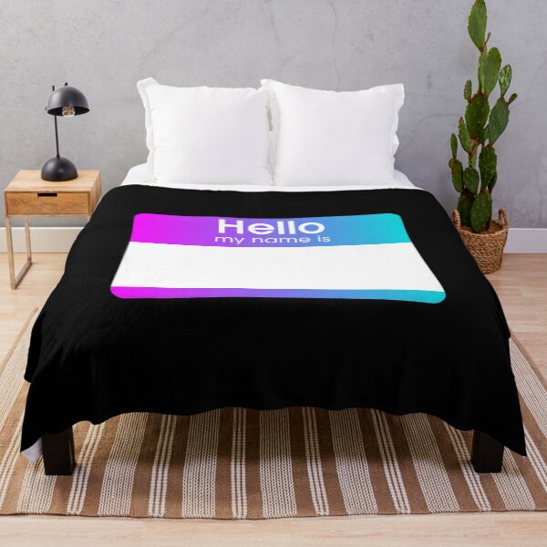 Item preview, Purple Blue Gradient Blank Name Tag Hello My Name Is Label designed and sold by everything4eva.