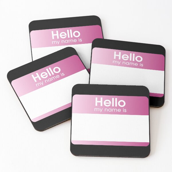 Item preview, Pink Gradient Blank Name Tag Hello My Name Is Label  designed and sold by everything4eva.