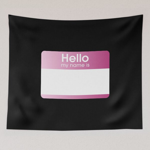 Item preview, Pink Gradient Blank Name Tag Hello My Name Is Label  designed and sold by everything4eva.