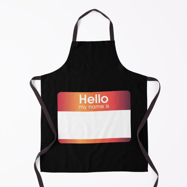 Item preview, Orange Gradient Blank Name Tag Hello My Name Is Label  designed and sold by everything4eva.