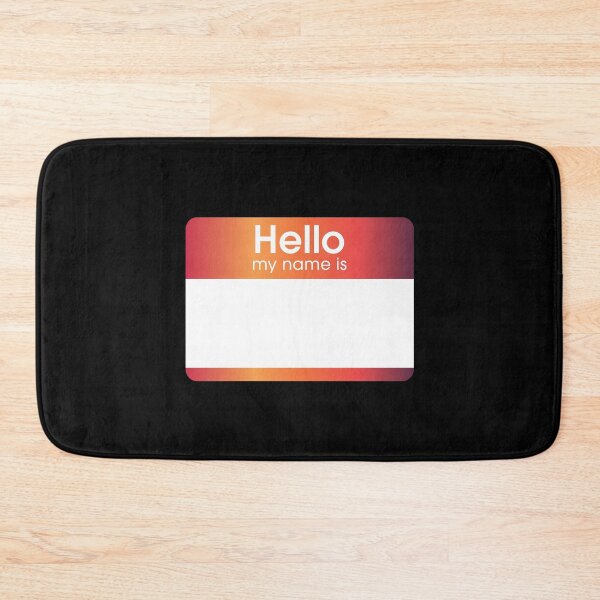 Item preview, Orange Gradient Blank Name Tag Hello My Name Is Label  designed and sold by everything4eva.