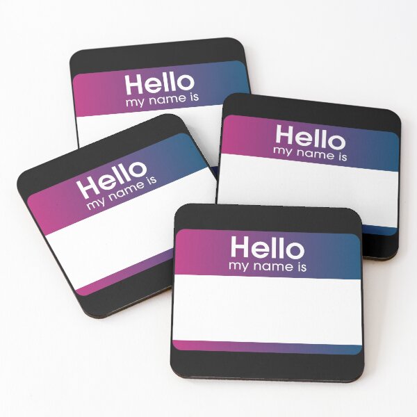 Item preview, Purple Gradient Blank Name Tag Hello My Name Is Label  designed and sold by everything4eva.