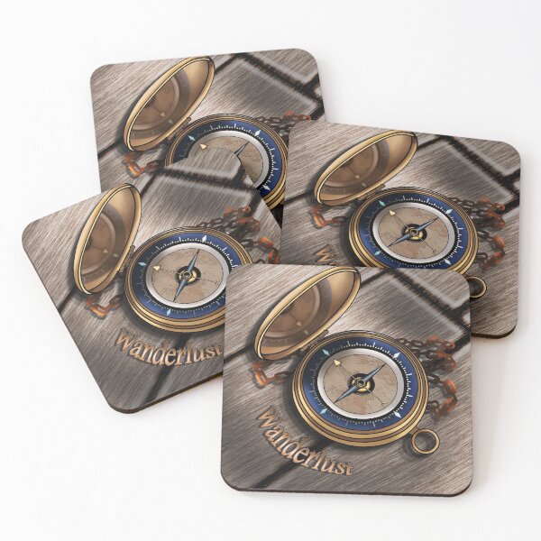 Item preview, Opened Pocket Nautical Compass: Wanderlust  designed and sold by iduzarts.