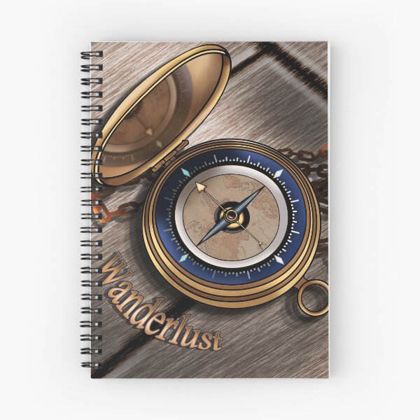 Item preview, Opened Pocket Nautical Compass: Wanderlust  designed and sold by iduzarts.