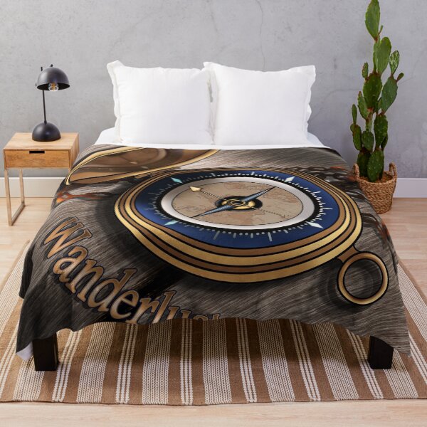 Item preview, Opened Pocket Nautical Compass: Wanderlust  designed and sold by iduzarts.