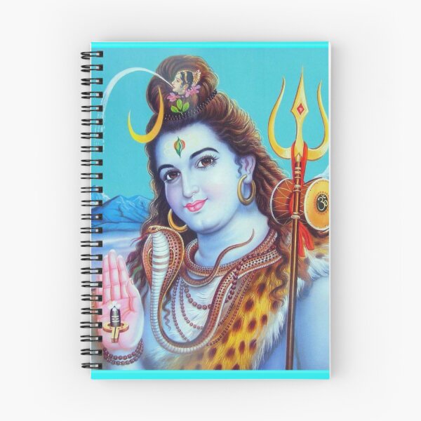 Item preview, Adiyogi Shiva the Vintage-style Indian Hindu Devotional art designed and sold by aruvanita.