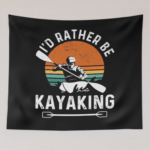 Item preview, Retro I'D Rather Be Kayaking Kanuing Canoeing  designed and sold by thomash2.