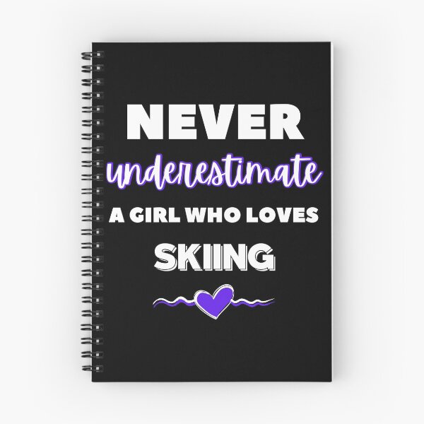 Item preview, Never underestimate a girl who loves skiing  designed and sold by TheGreenGoat.