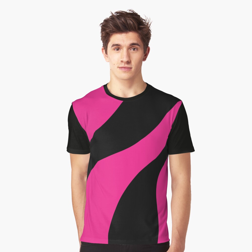 "Pink and Black Wavy Pattern" Tshirt for Sale by WoollyOrbit2000