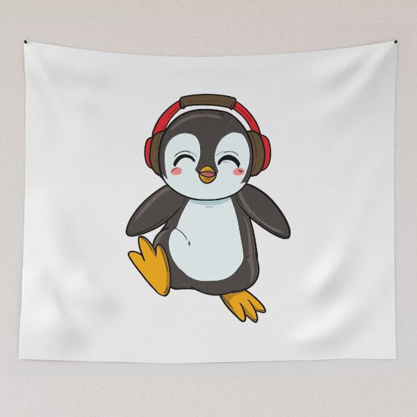 Item preview, Dancing Penguin with Headphones designed and sold by shirtbubble.