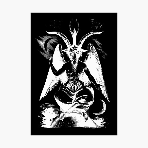 Satanic Decor Victorian Baphomet Vintage Wall Art Print 