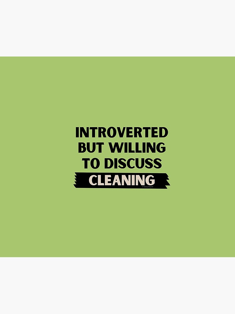 Introverted But Willing to Discuss Cleaning by SavvyCleaner