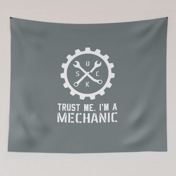 Item preview, S.U.C.K - Trust me, I'm a Mechanic - in white designed and sold by knappidesign.