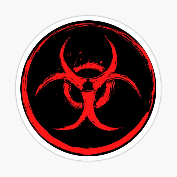 Artikel-Vorschau von Rotes Biohazard-Symbol, designt und verkauft von EBM-Gear.