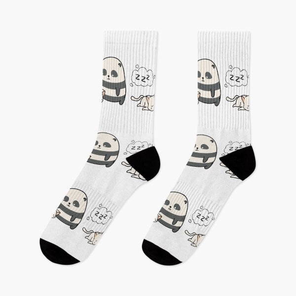 Aperçu de l'œuvre Sleepytime mignon chat endormi et panda créée et vendue par Le Moonie.