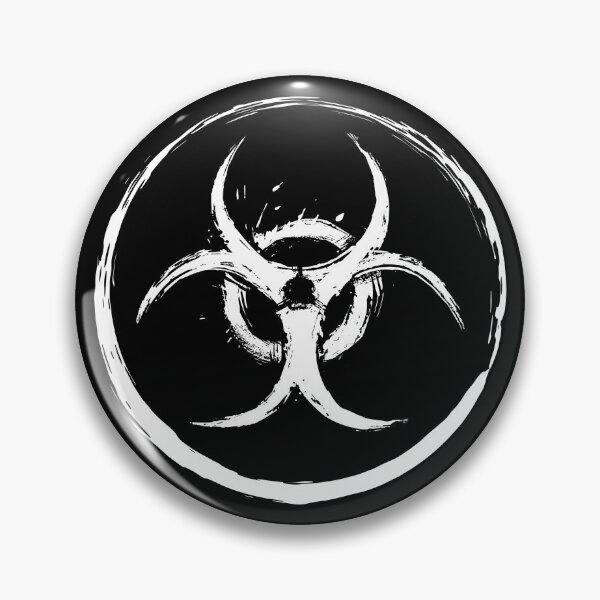 Item preview, White Biohazard Symbol designed and sold by EBM-Gear.
