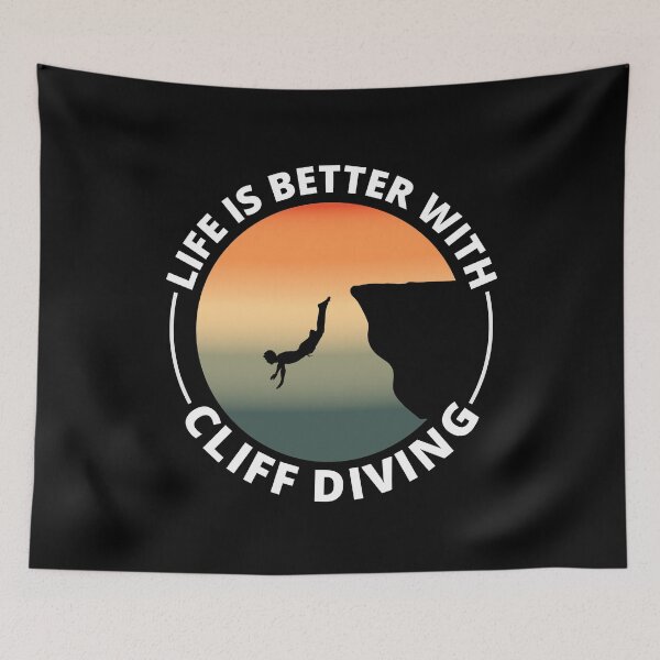 Item preview, Cliff Diving Tombstoning Base Jumping Extreme Sports Funny designed and sold by CuteDesigns1.