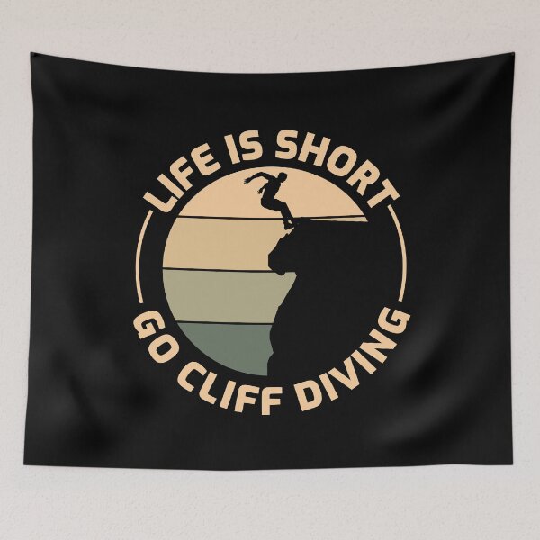 Item preview, Cliff Diving Tombstoning Base Jumping Extreme Sports Funny designed and sold by CuteDesigns1.