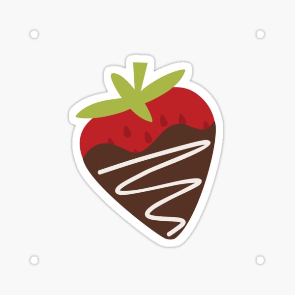 Printed luggage tag Kitchen Art Wall Decor Strawberries Melted Chocolate Confectionery Fruit Sweet Delicacies Protect personal privacy Brown Red W2.7 x L4.6 