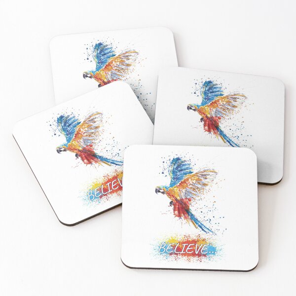 Item preview,  White Amazing Colored Bird Parrot Believe  yourself designed and sold by ectonstore.