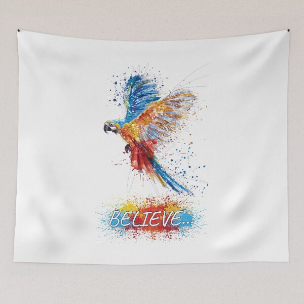 Item preview,  White Amazing Colored Bird Parrot Believe  yourself designed and sold by ectonstore.