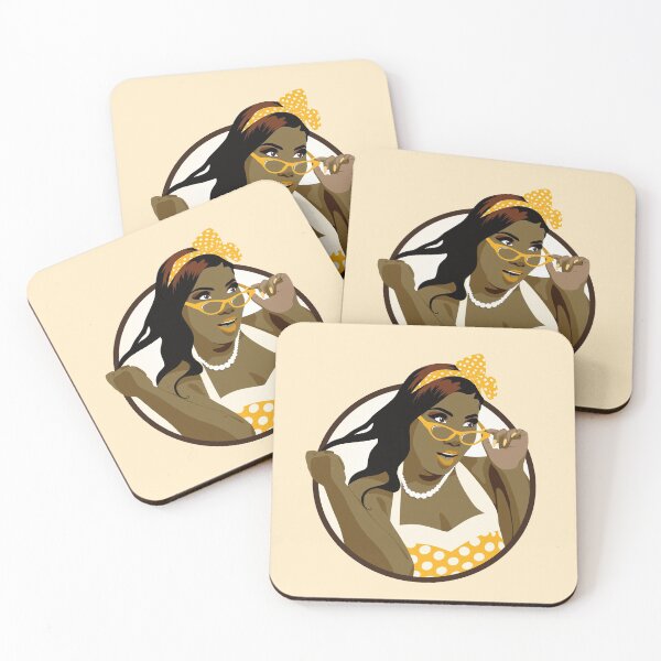 Item preview, Black Pin Up Girl | Elina - Yellow & Orange designed and sold by ladyfacecreates.