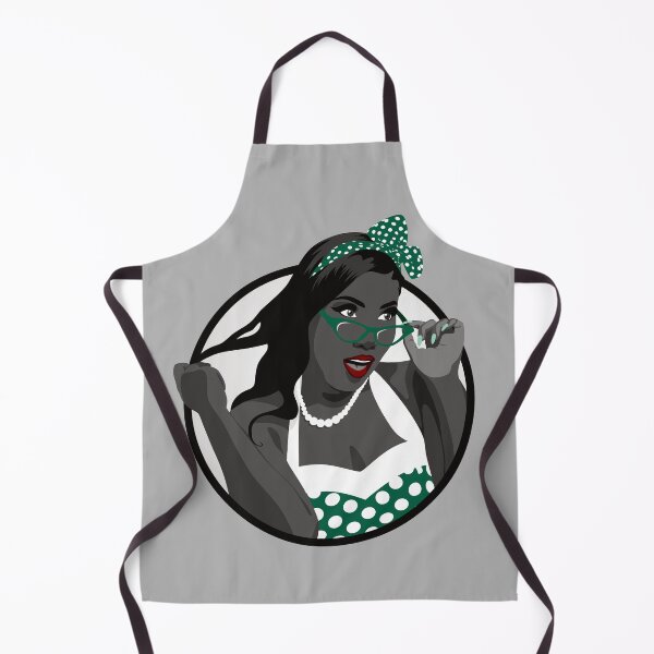 Item preview, Black Pin Up Girl | Elina - Green & Grey designed and sold by ladyfacecreates.