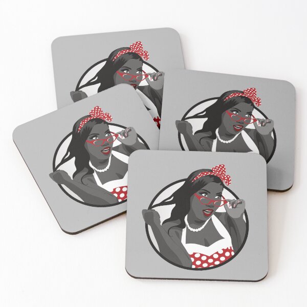 Item preview, Black Pin Up Girl | Elina - Red & Grey designed and sold by ladyfacecreates.