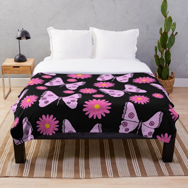 Item preview, Pink Butterflies With Pink Flowers designed and sold by BhavyaBathla.