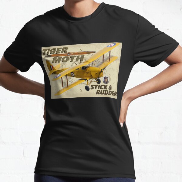 Tiger Moth Stick & rudder Active T-Shirt
