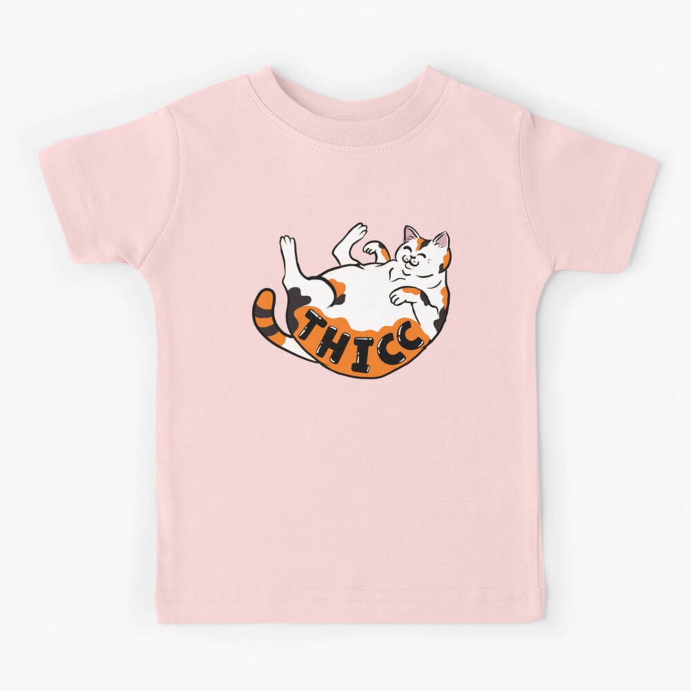 THICC Kitty Kids T-Shirt for Sale by executey