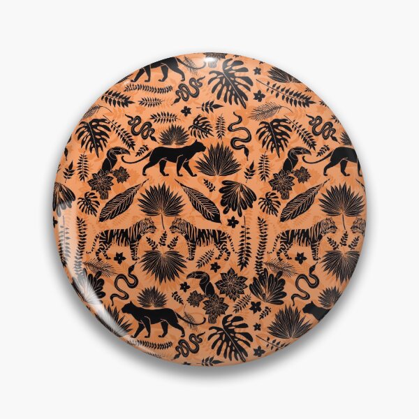 Item preview, Jungle Shadows in Papaya designed and sold by IrishVikingDesigns.