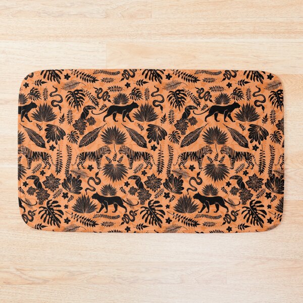 Item preview, Jungle Shadows in Papaya designed and sold by IrishVikingDesigns.