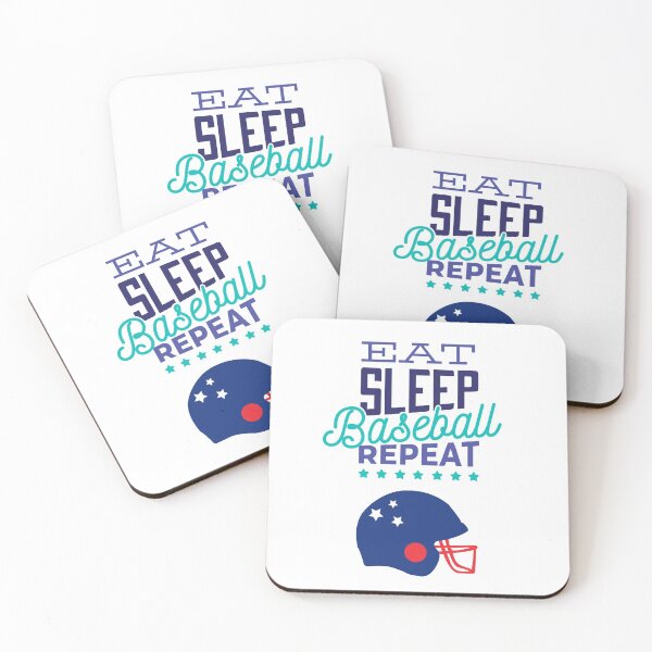 Item preview, EAT SLEEP BASEBALL REPEAT designed and sold by Chawa Shop.
