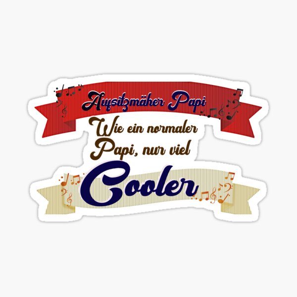 Ride-on mower papi cool gift idea poison saying Sticker