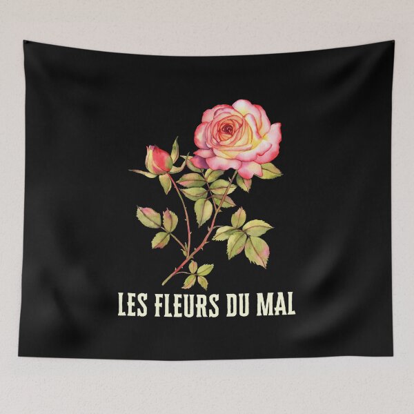 Item preview, LES FLEURS DU MAL Flowers of Evil French Baudelaire Gothic Cute designed and sold by a-little-ink.