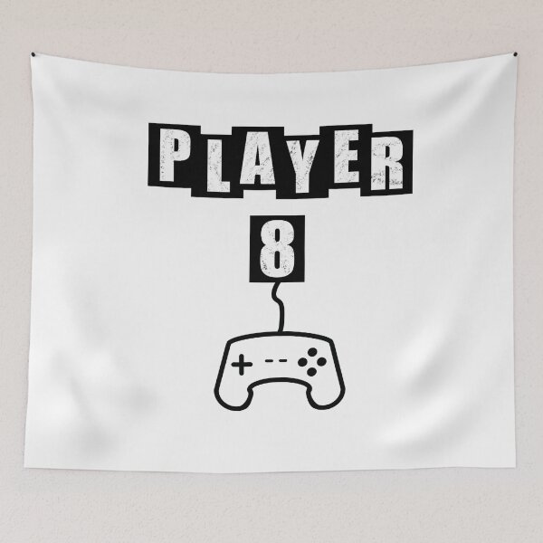 Item preview, Player Eight - White designed and sold by BusyMonkeys.