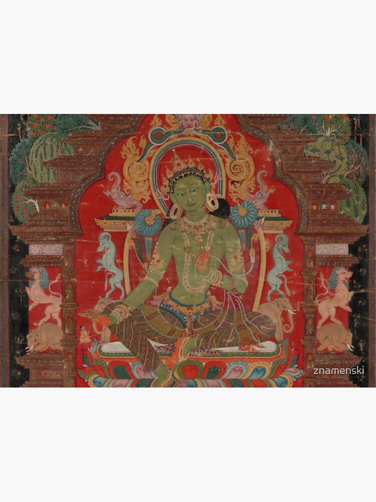 Green Tara (Khadiravani) is usually associated with protection from fear and the eight obscurations: pride, ignorance, hatred & anger, jealousy, bandits and thieves and so on #GreenTara #Khadiravani by znamenski