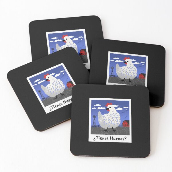 Item preview, Cartoon Chicken Says ¿Tienes Huevos? designed and sold by friendlyspoon.