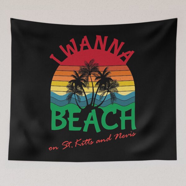 Item preview, I wanna Beach on St. Kitts and Nevis designed and sold by likebakerdo.