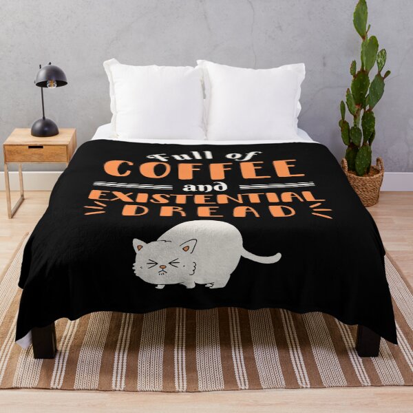 Item preview, Full Of Coffee and Existential Dread, Funny Quote for Coffee Lovers designed and sold by ladylaughprints.