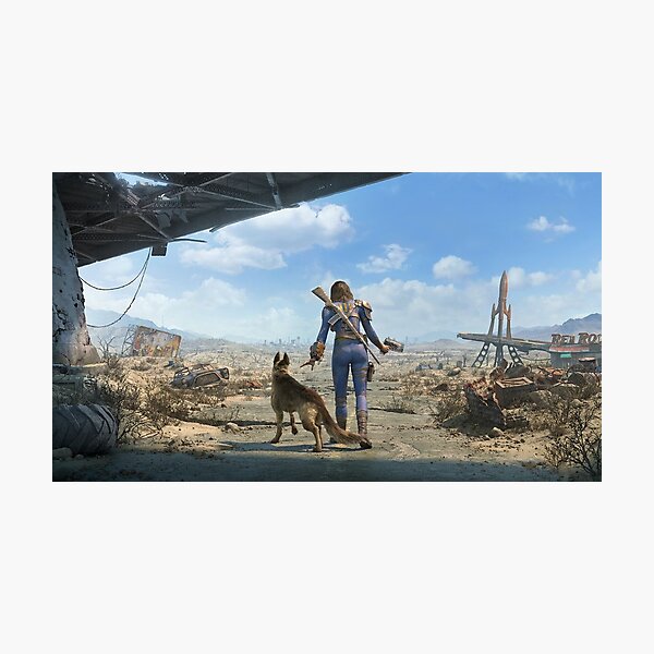 Fallout 4 Nora & Dogmeat Lone Wanderer Vault Girl Photographic Print