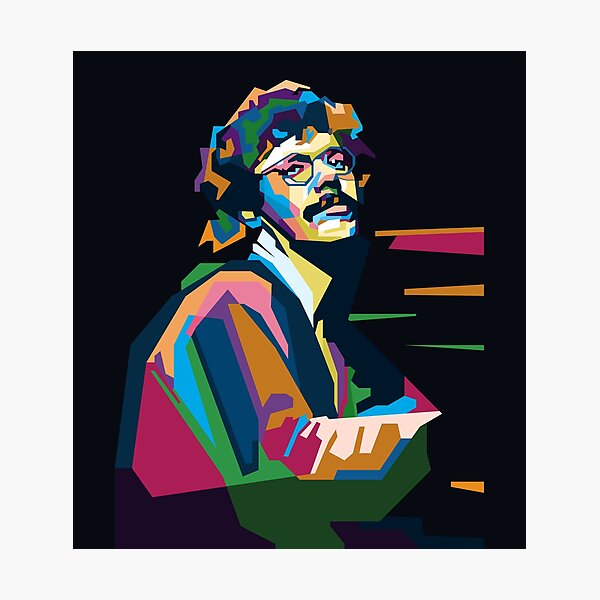 Abstract Geometric Chick Corea in WPAP Photographic Print