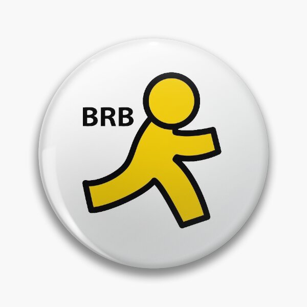 Item preview, AIM Logo "BRB" designed and sold by ExcuseMeSticker.