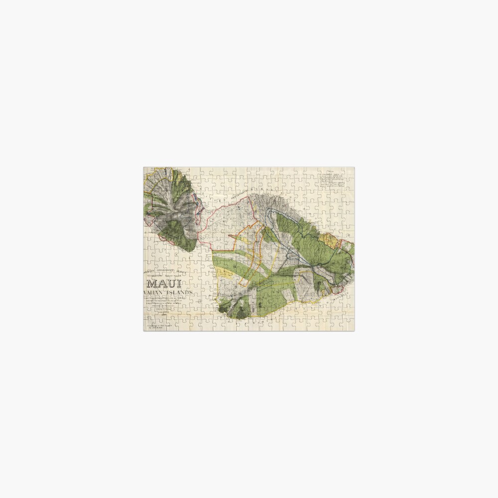 Hawaiian Islands Map, Island Maui, 1903 by John Donn Jigsaw Puzzle