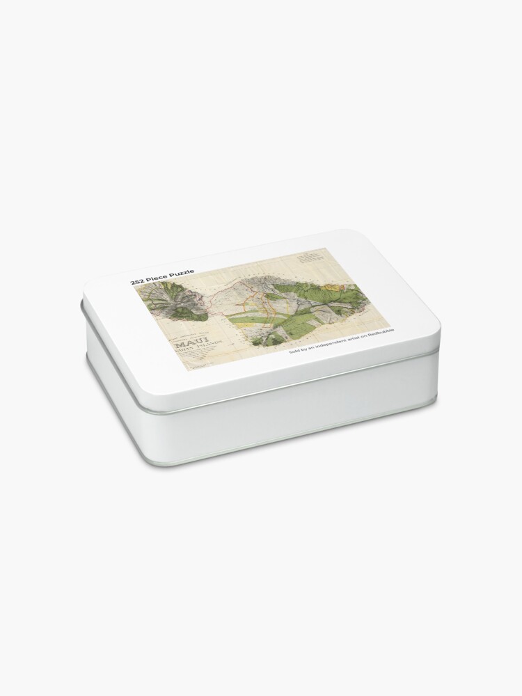 Alternate view of Hawaiian Islands Map, Island Maui, 1903 by John Donn Jigsaw Puzzle