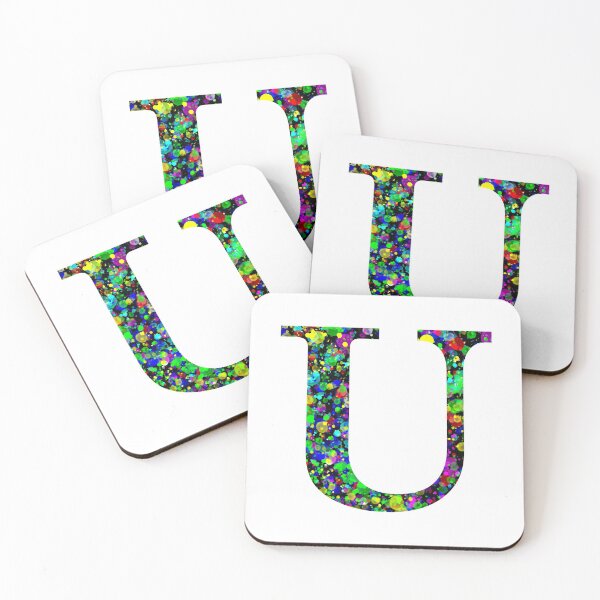 Item preview, Letter U Paint Splatter designed and sold by Handstand365.