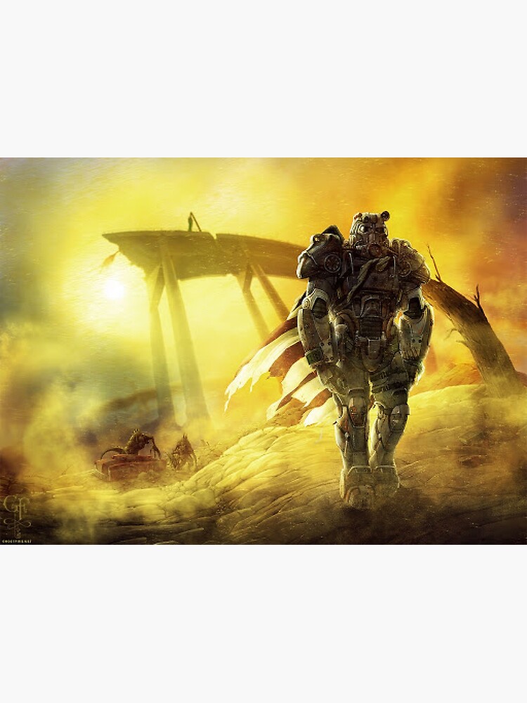 Fallout 76 The 2024 Lone Wanderer Dogmeat Figure Wasteland Print Poster Art Mondo