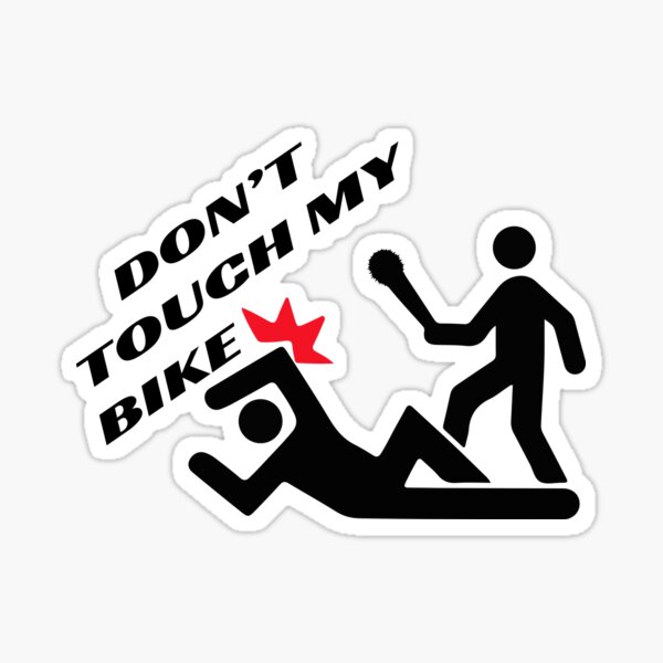 4pc/set Don't Touch My Bike Warning Sticker Mtb Road Bicycle Decorative  Decals Waterproof Scratch-resistant Cycling Slider Parts - Bicycle Stickers  - AliExpress